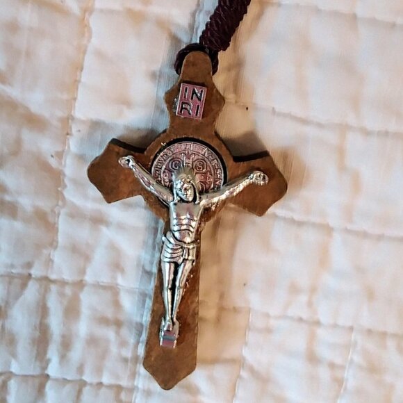 Leinuosen Handmade Wooden Rosary Beads Jesus Crucifix 19"Long, Kids- Men-Woman - Picture 2 of 7